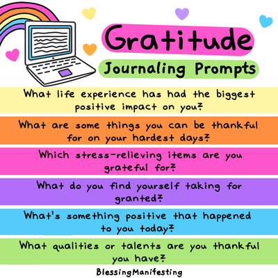🌸 Gratitude Journal Prompts
