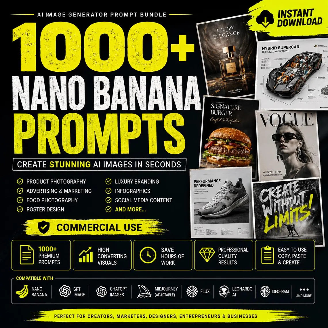1000+ AI Image Prompt Bundle